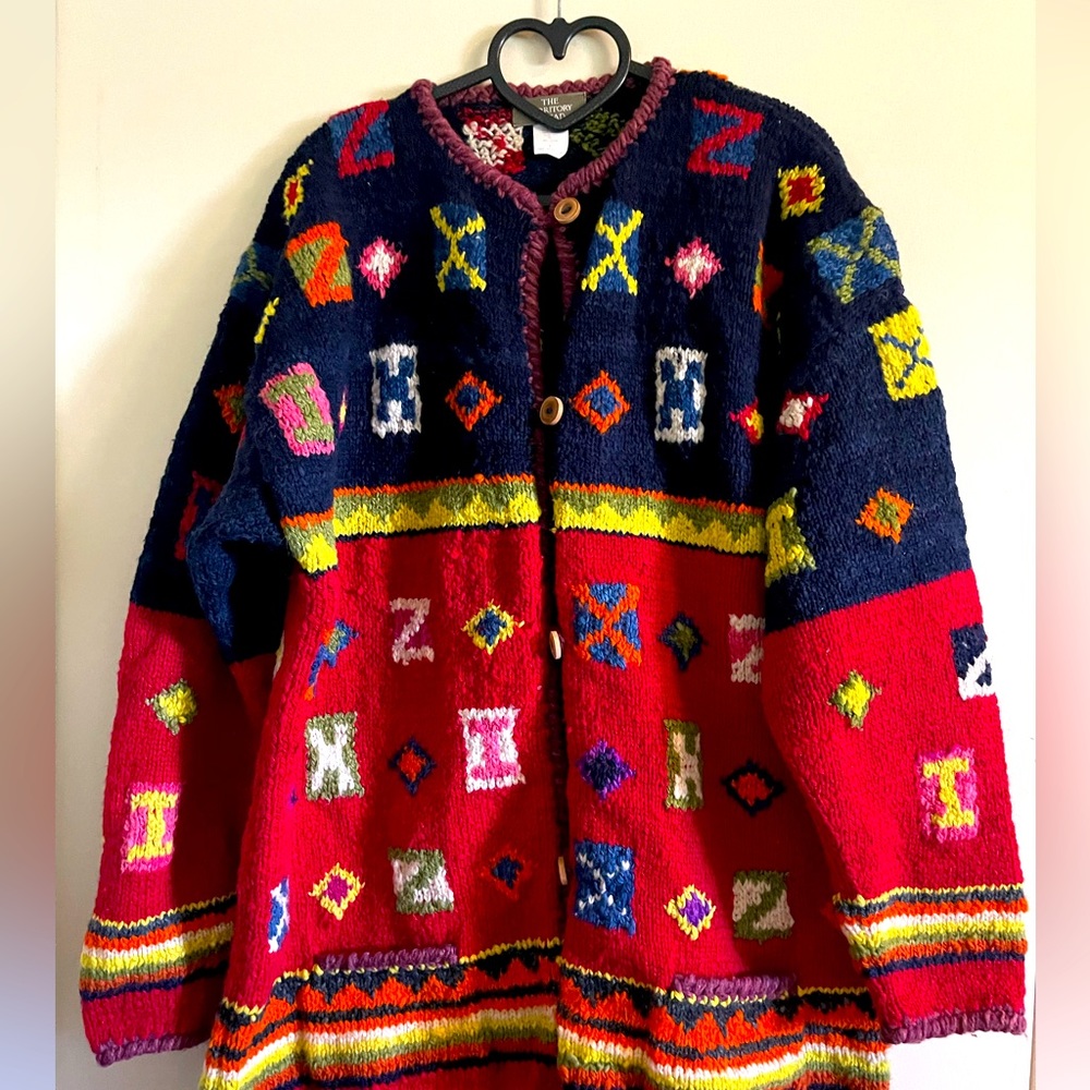The Territory Ahead Alphabet Knitted Sweater ❤️❤️Made in Bolivia 🇧🇴